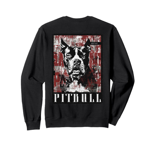 Back Y2K Streetwear Dog Pit Bull Sweatshirt - Unique Graphic for Adults - T-Shirt, Sweatshirt, Hoodie