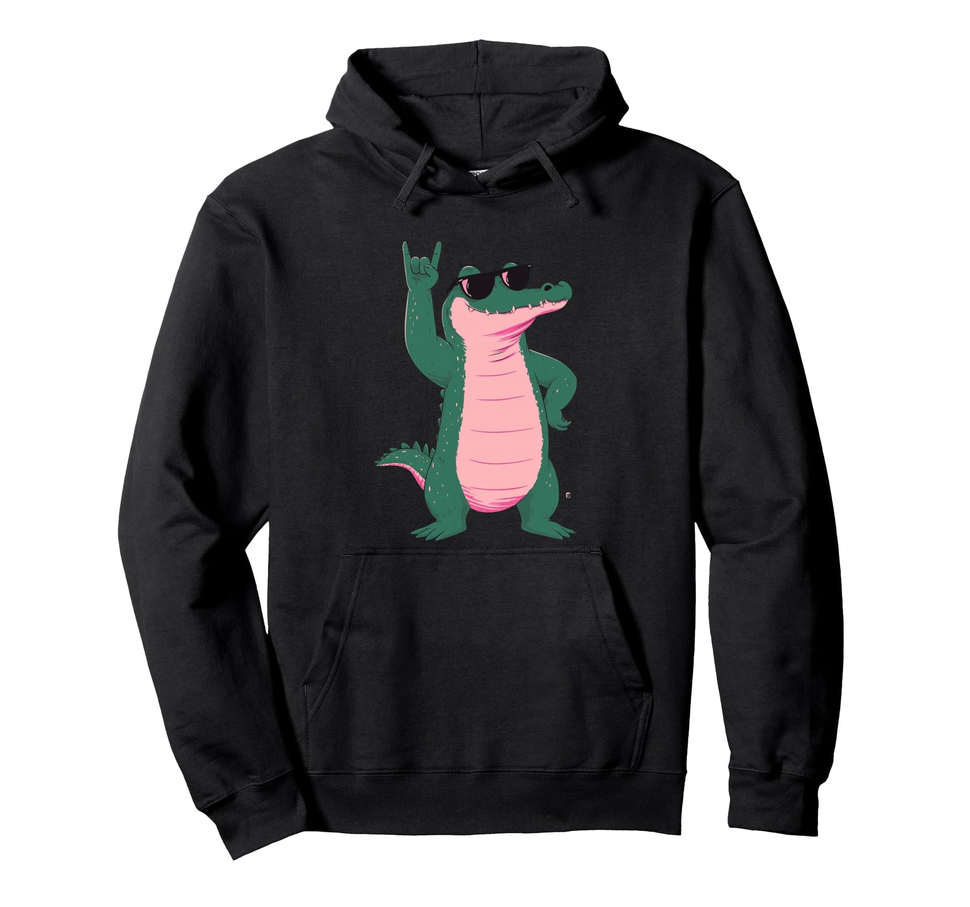 Crocodile Rock Funny Reptile Hoodie - Unique Graphic Men Women - T-Shirt, Sweatshirt, Hoodie