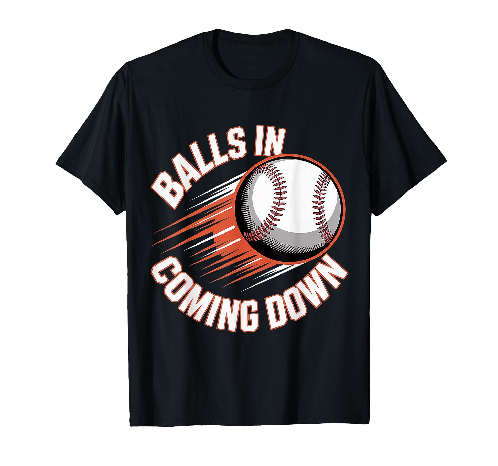 Balls Coming Down Baseball Outfielder T-Shirt - Trendy Graphic for Adults - T-Shirt, Sweatshirt, Hoodie