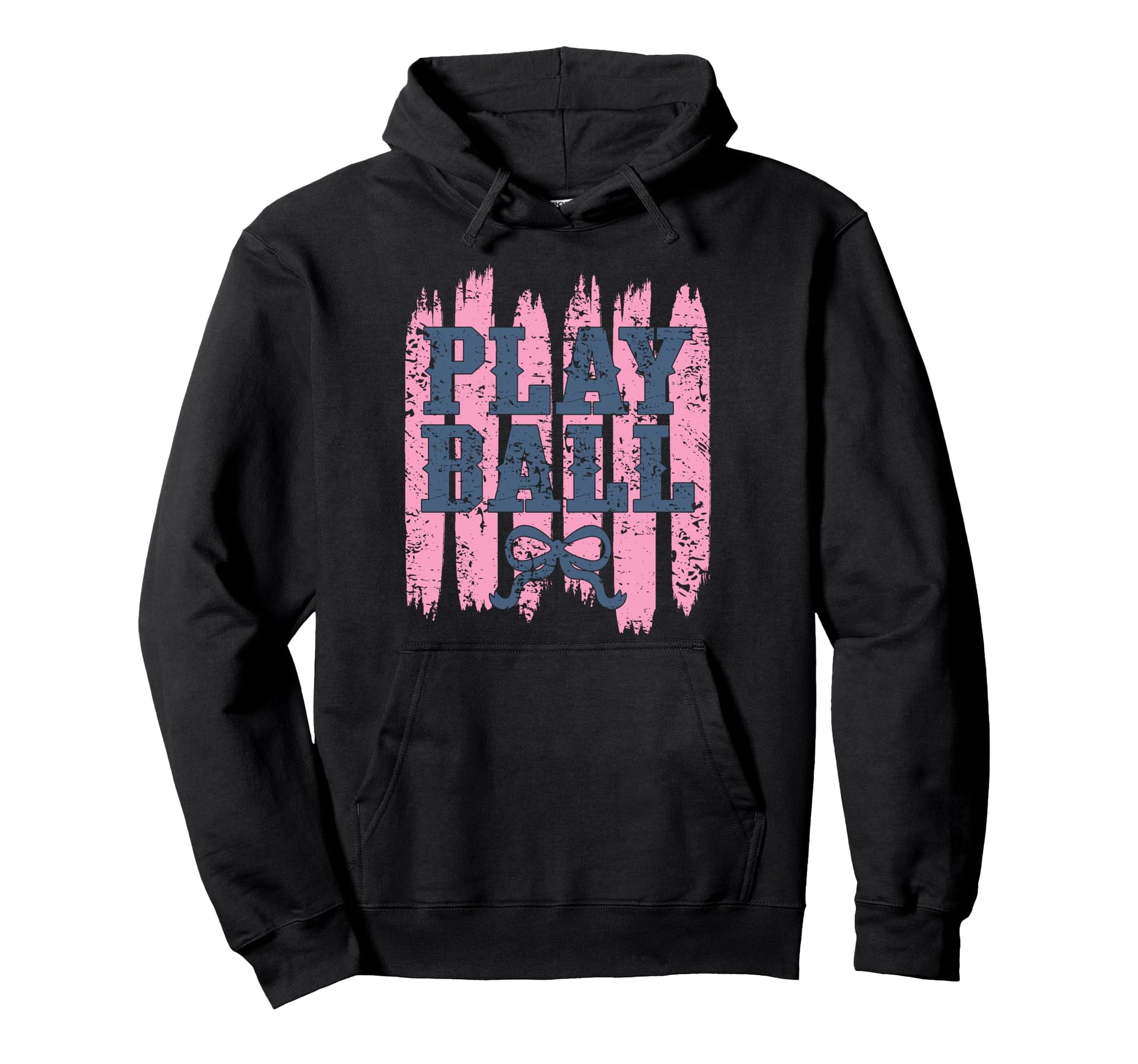 Play Ball Baseball Mom Coquette Bow Preppy Hoodie - Graphic Print Unisex - T-Shirt, Sweatshirt, Hoodie