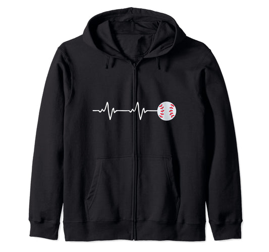 Baseball Funny Heartbeat Designs Sweatshirt - Custom Art Print Unisex - T-Shirt, Sweatshirt, Hoodie