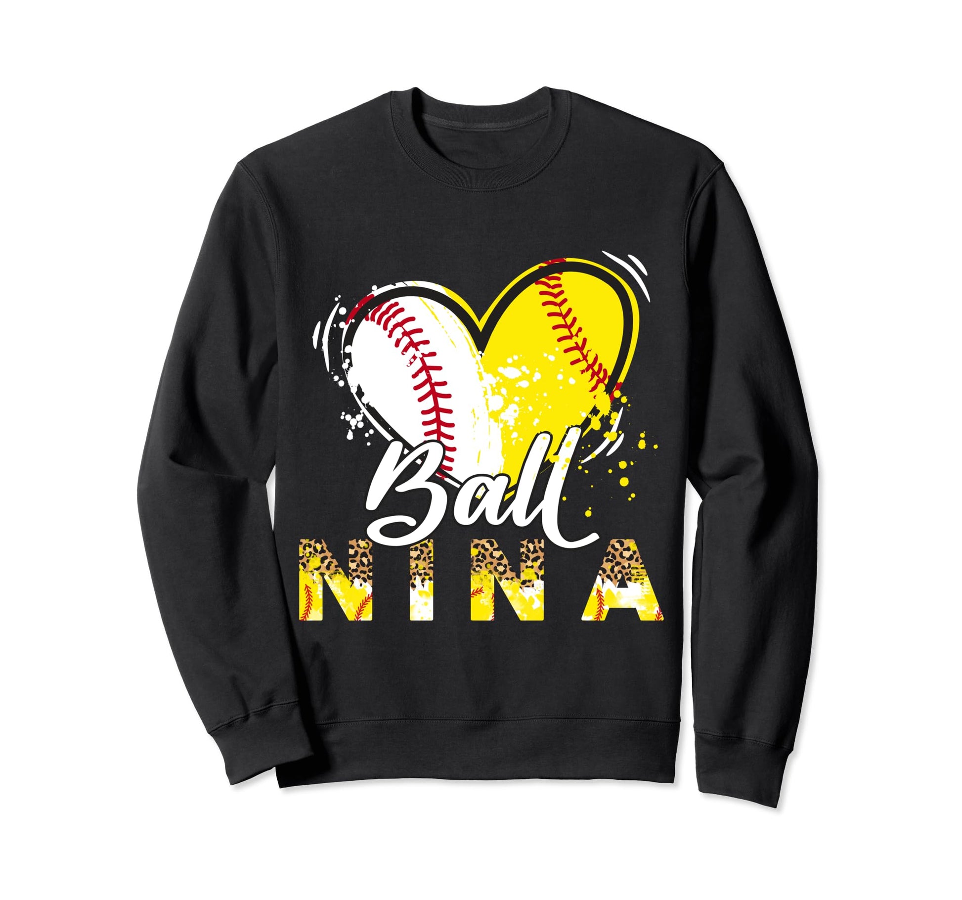 Nina Both Baseball Softball Sweatshirt - Fun Novelty Design for Adults - T-Shirt, Sweatshirt, Hoodie