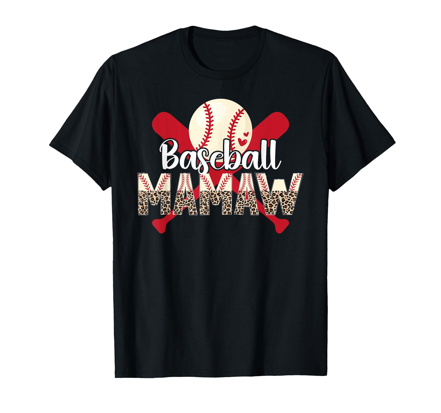 Baseball Mamaw Leopard Mamaw T-Shirt - Aesthetic Graphic Men Women - T-Shirt, Sweatshirt, Hoodie
