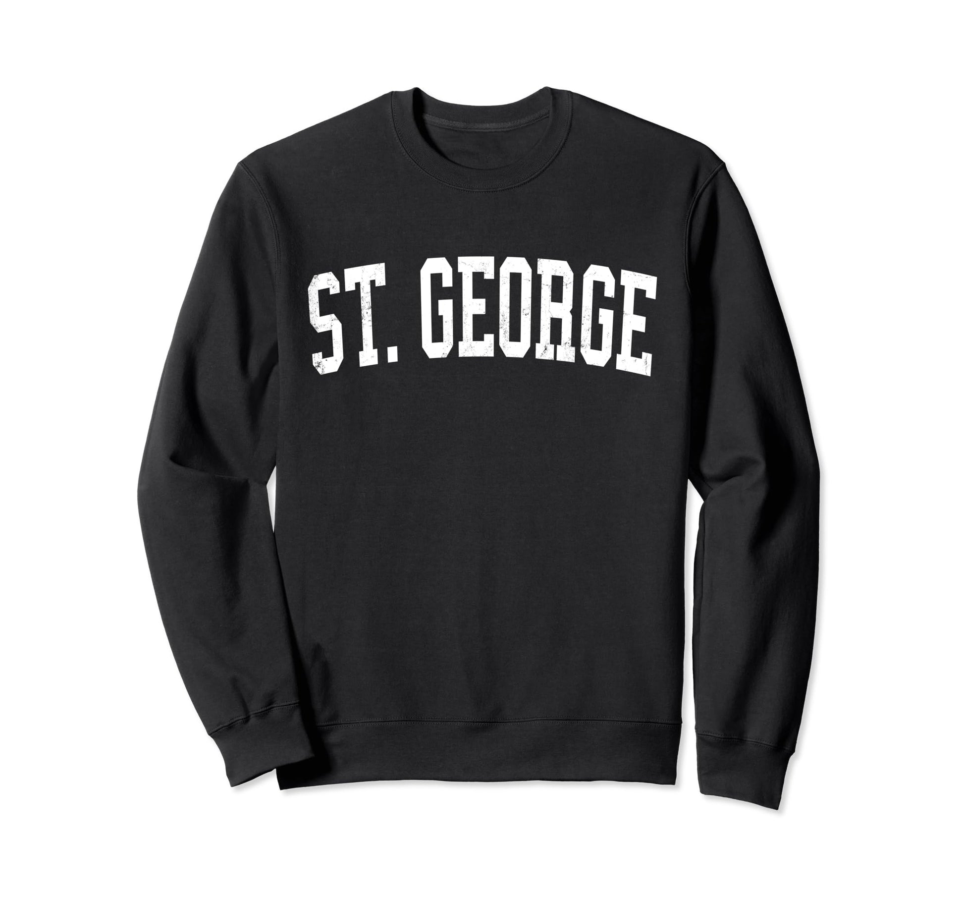St George Ut Distressed White Varsity Sweatshirt - Custom Art Print Unisex - T-Shirt, Sweatshirt, Hoodie