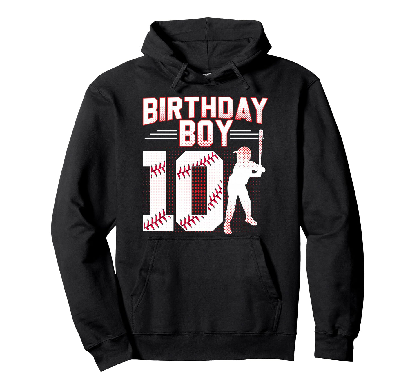 Baseball Birthday 10Th Birthday 10 Years Hoodie - Graphic Print Men Women - T-Shirt, Sweatshirt, Hoodie