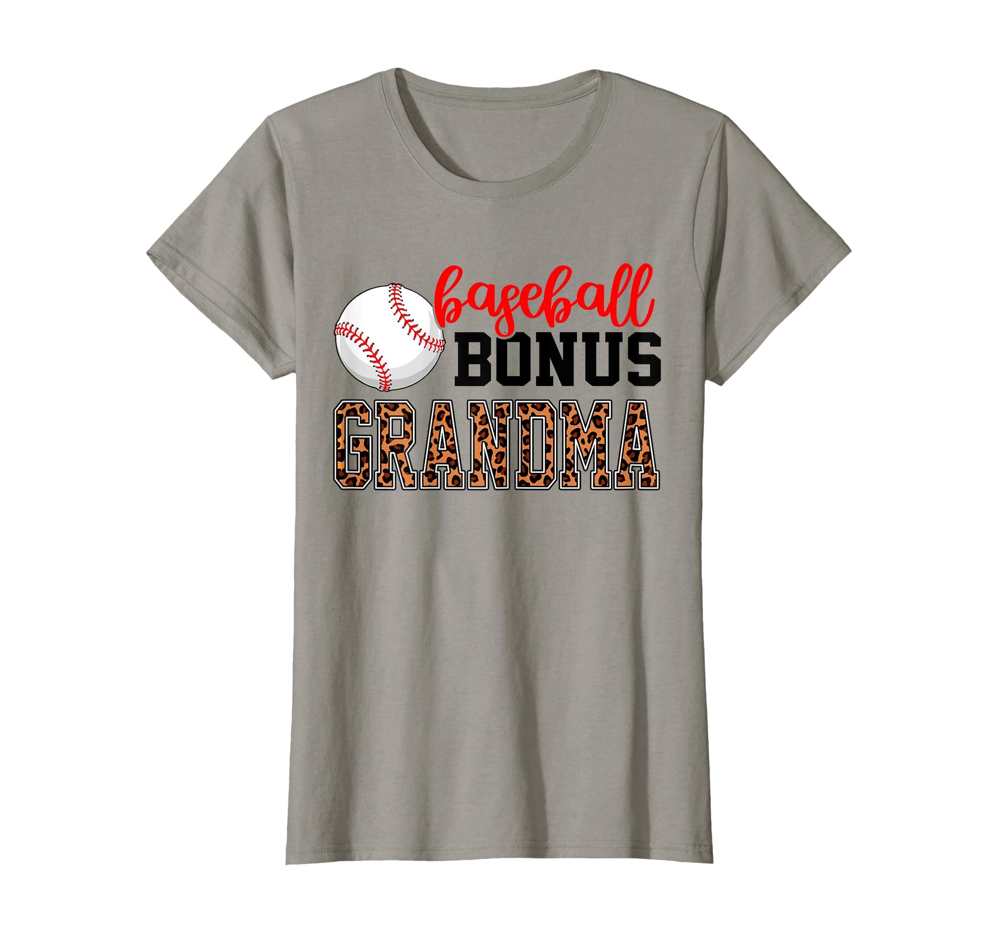 Leopard Baseball Bonus Grandma T-Shirt - Unique Graphic for Adults - T-Shirt, Sweatshirt, Hoodie