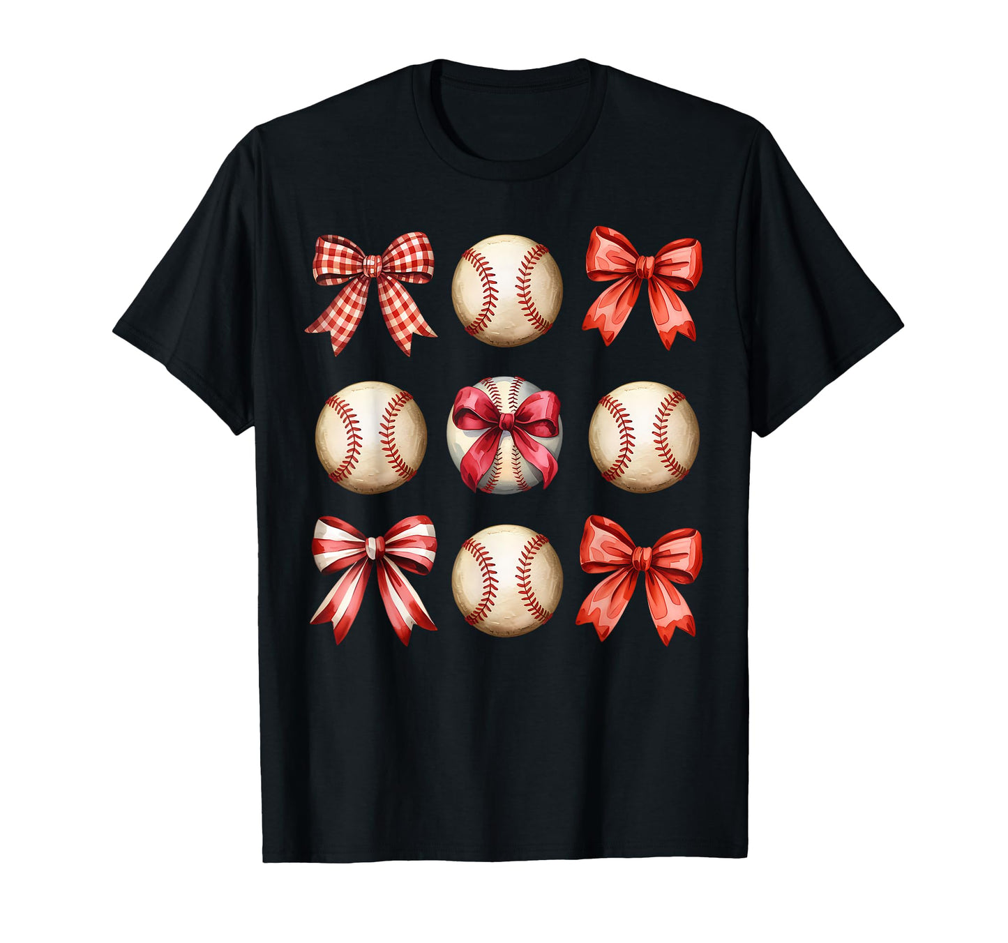 Coquette Bow Baseball Baseball Mama T-Shirt - Unique Graphic Men Women - T-Shirt, Sweatshirt, Hoodie