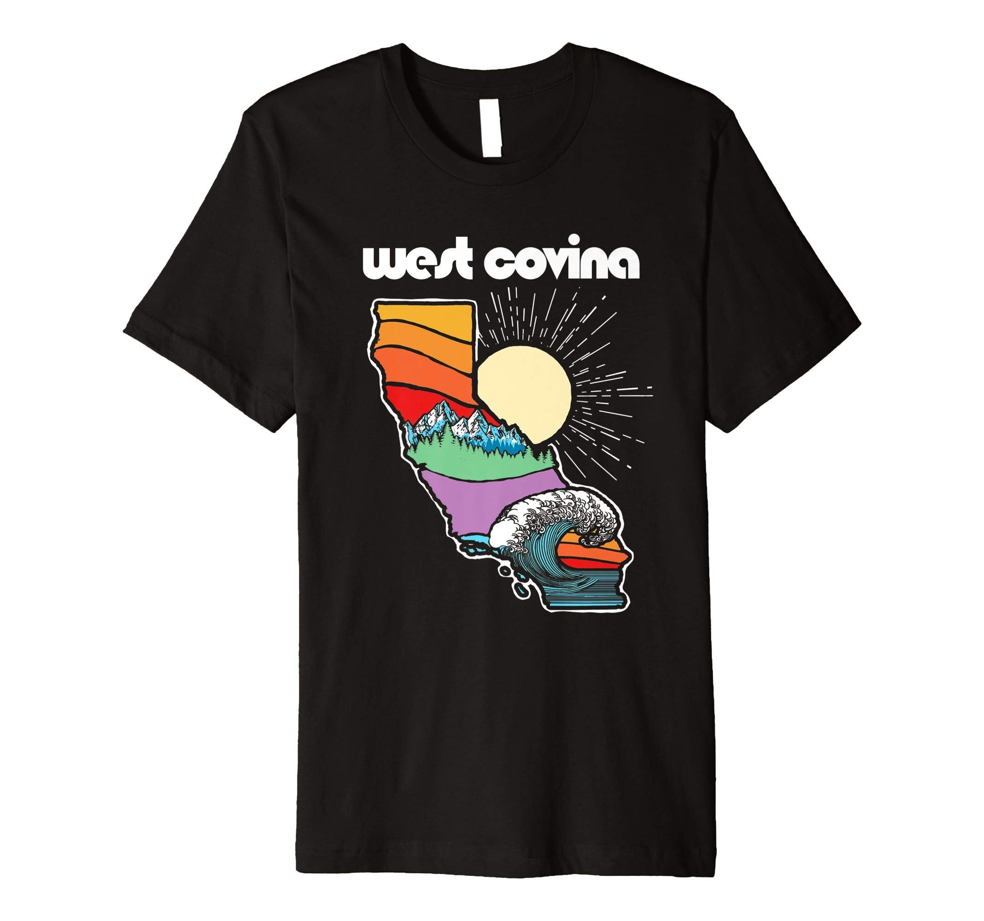 West Covina California Outdoors T-Shirt - Aesthetic Graphic for Adults - T-Shirt, Sweatshirt, Hoodie