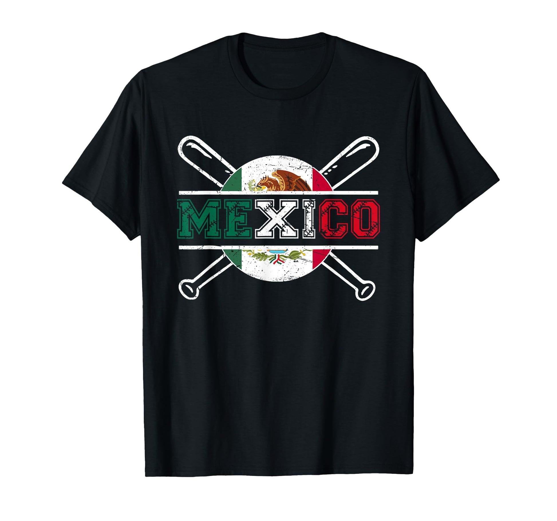 Mexico Baseball Flag Mexican T-Shirt - Fun Novelty Design for Adults - T-Shirt, Sweatshirt, Hoodie
