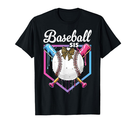Baseball Drip Sister Bow Lil Sis Ice Cream T-Shirt - Trendy Graphic Unisex - T-Shirt, Sweatshirt, Hoodie