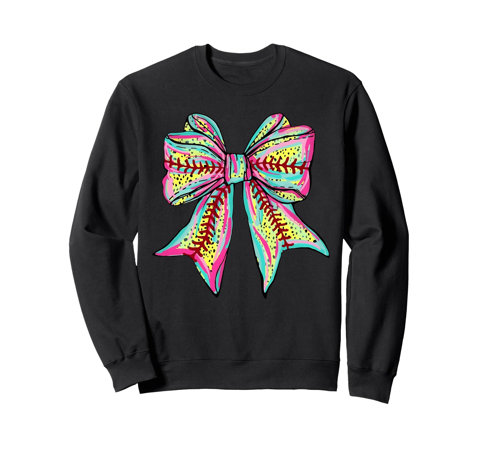 Baseball Softball Coquette Bow Sweatshirt - Streetwear Style Men Women - T-Shirt, Sweatshirt, Hoodie