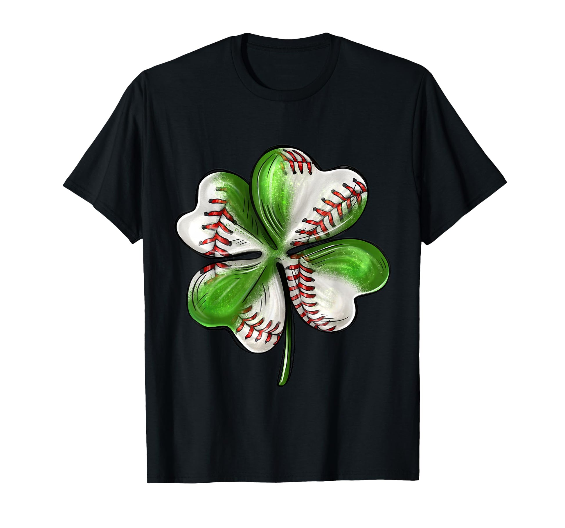 Baseball Shamrock St Patricks Day T-Shirt - Minimalist Print for Adults - T-Shirt, Sweatshirt, Hoodie