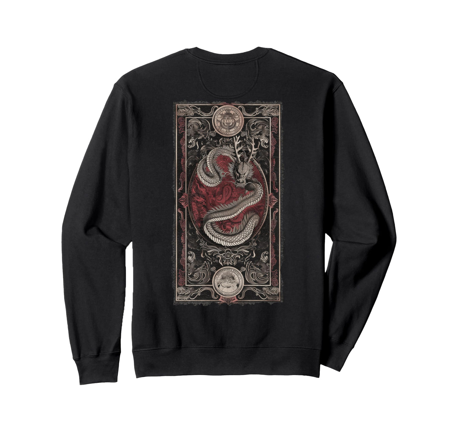 Aesthetic Back Dragon Y2K Sweatshirt - Novelty Apparel for Adults - T-Shirt, Sweatshirt, Hoodie