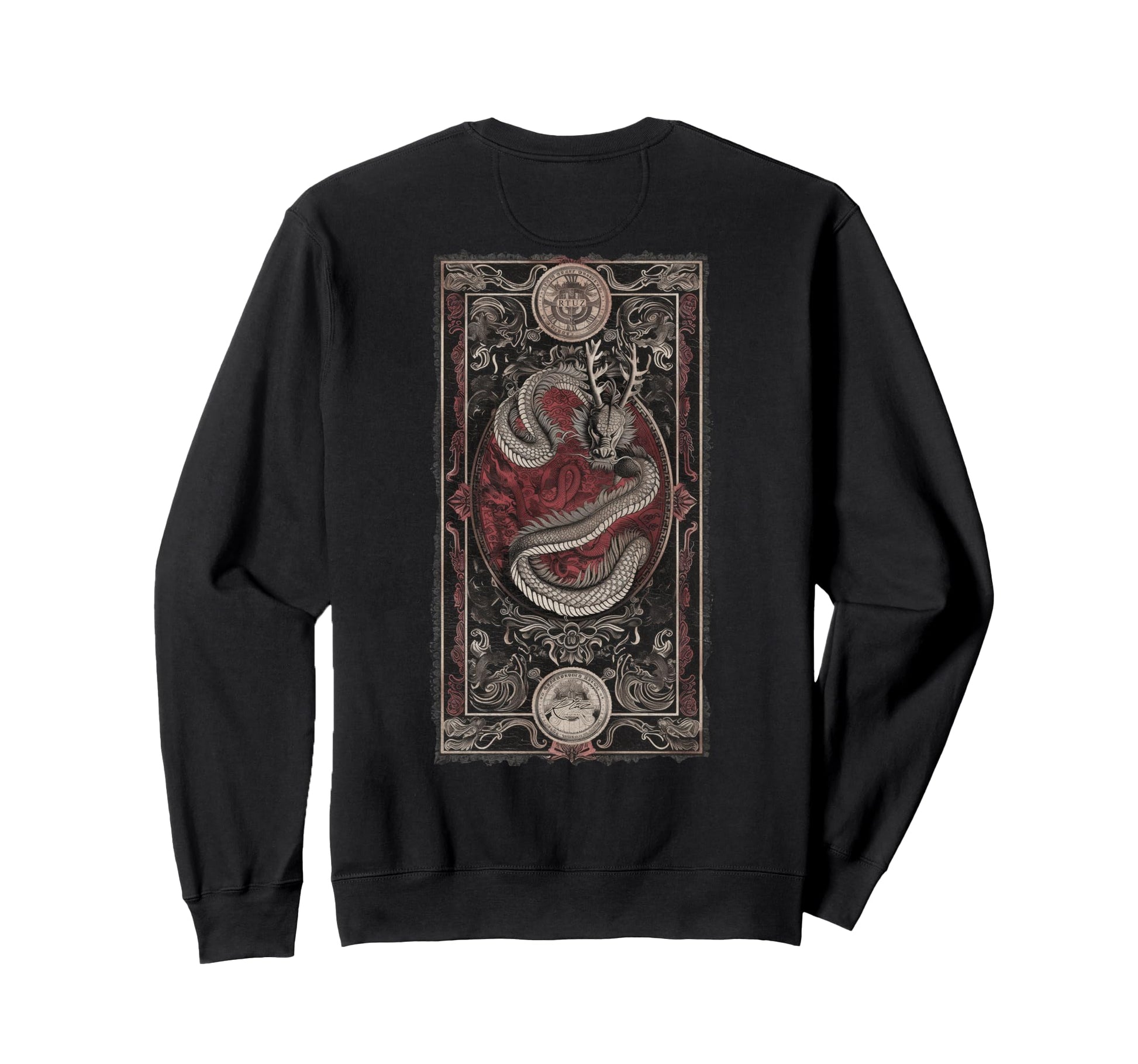 Aesthetic Back Dragon Y2K Sweatshirt - Novelty Apparel for Adults - T-Shirt, Sweatshirt, Hoodie