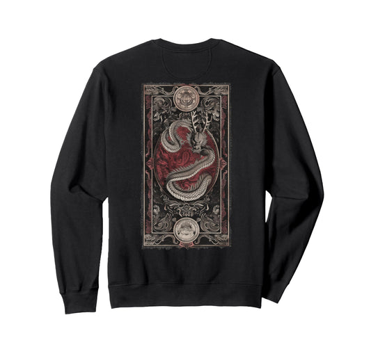 Aesthetic Back Dragon Y2K Sweatshirt - Novelty Apparel for Adults - T-Shirt, Sweatshirt, Hoodie