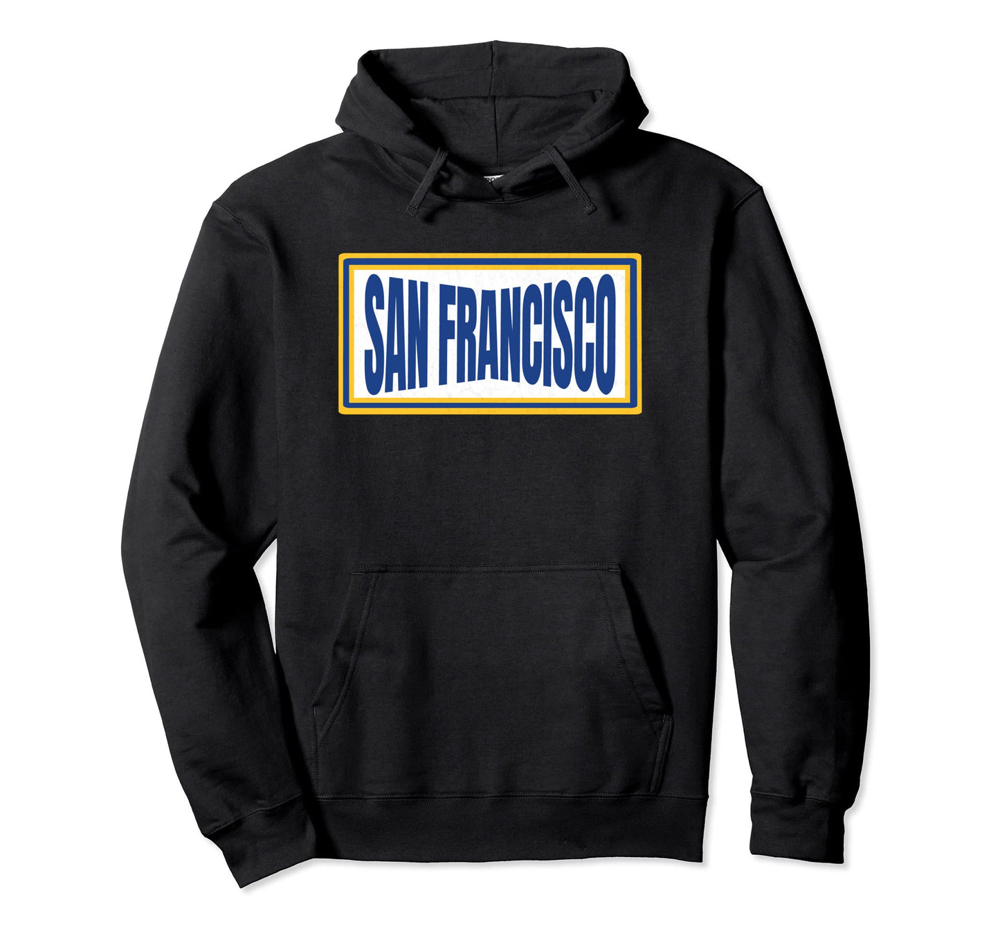 Blue San Francisco Blue Yellow Striped San Hoodie - Novelty Apparel Unisex - T-Shirt, Sweatshirt, Hoodie