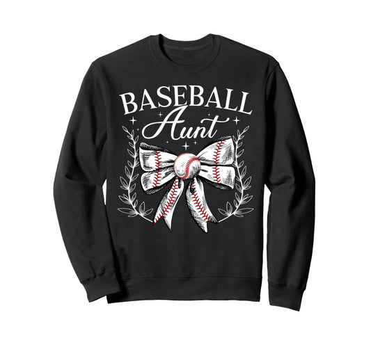 Baseball Aunt Baseball Player Aunt Sweatshirt - Unique Graphic Men Women - T-Shirt, Sweatshirt, Hoodie