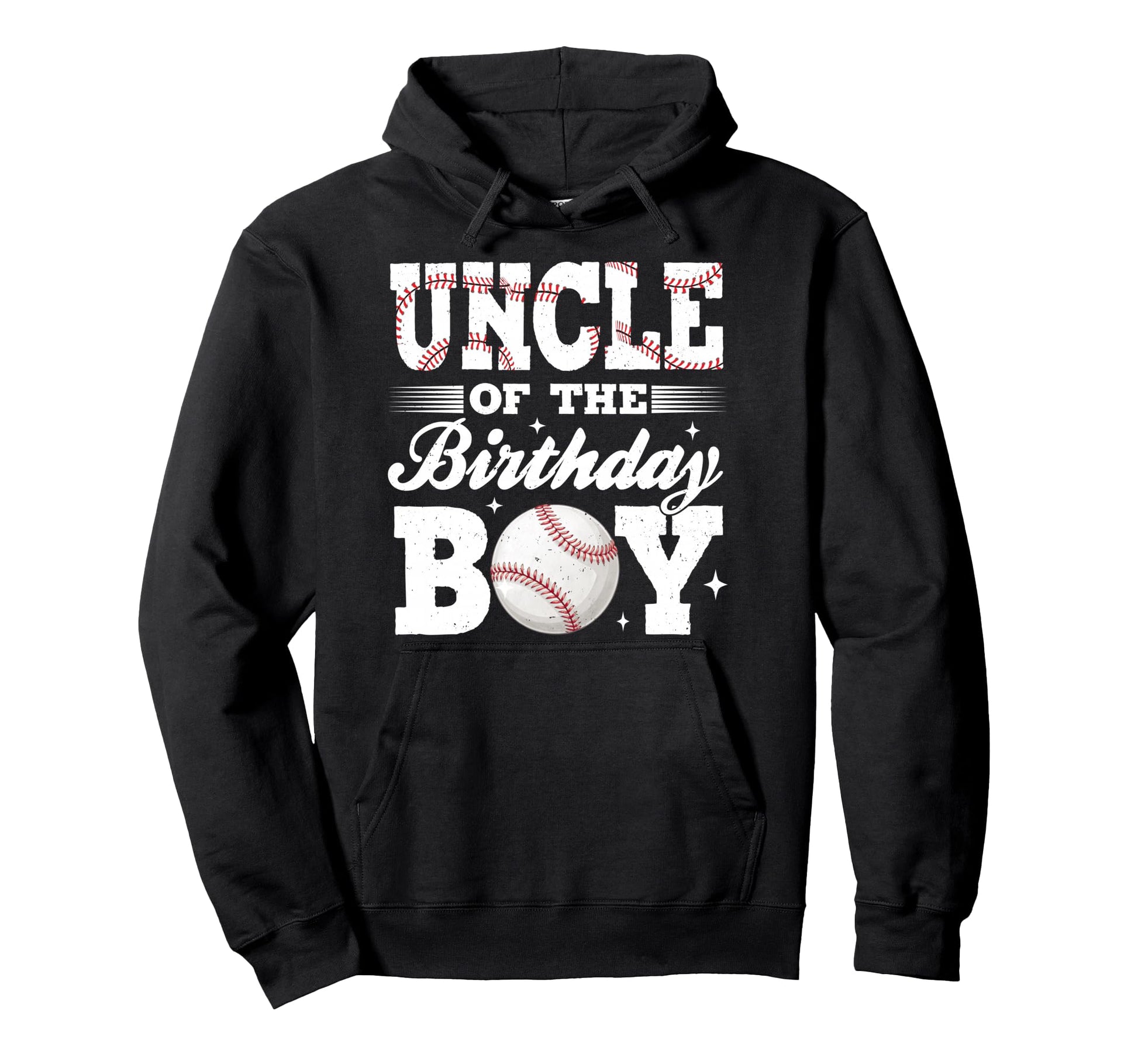 Uncle Birthday Baseball Matching Hoodie - Minimalist Print for Adults - T-Shirt, Sweatshirt, Hoodie