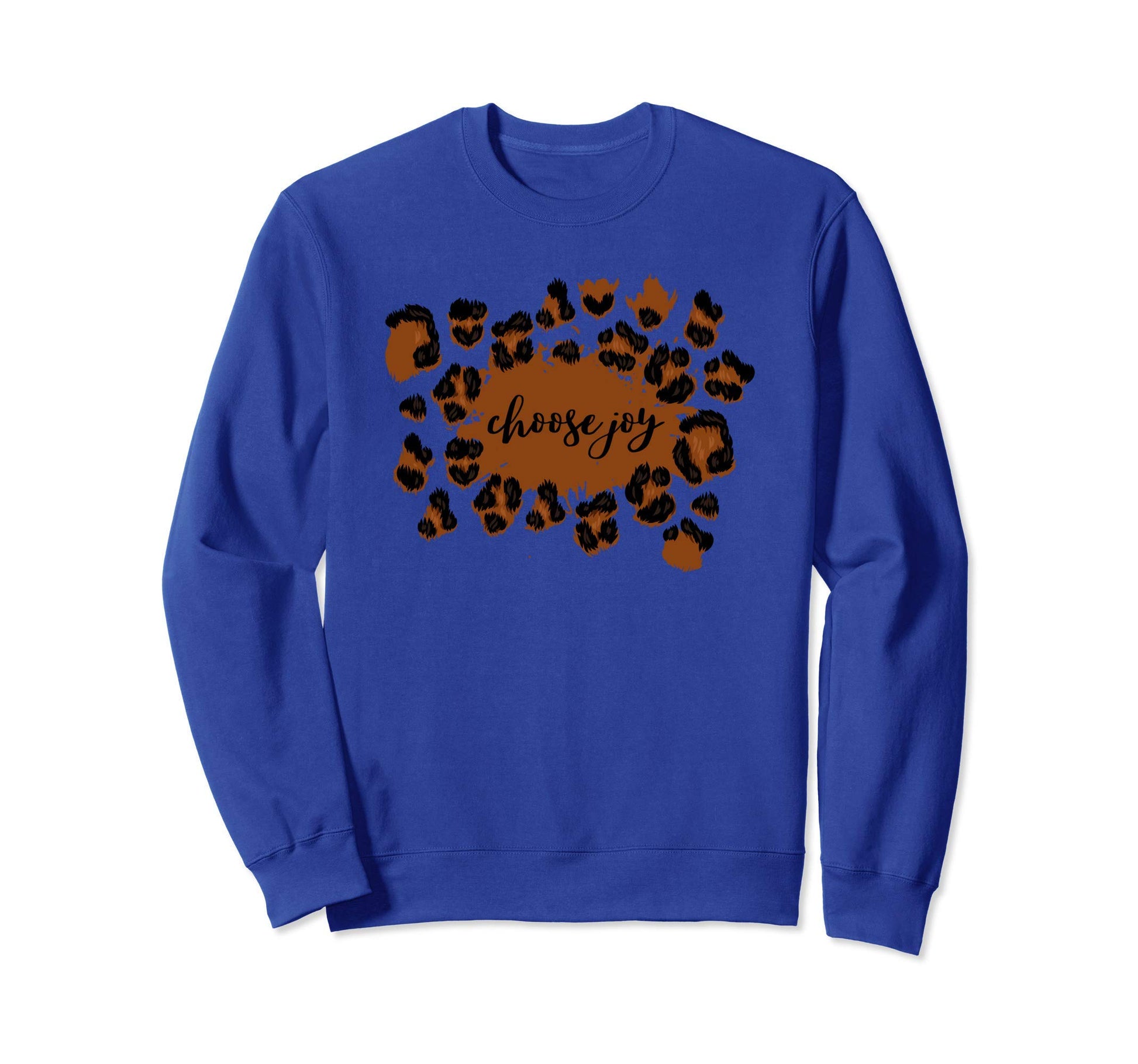 Leopard Choose Joy Positive Sweatshirt - Fun Novelty Design Unisex - T-Shirt, Sweatshirt, Hoodie