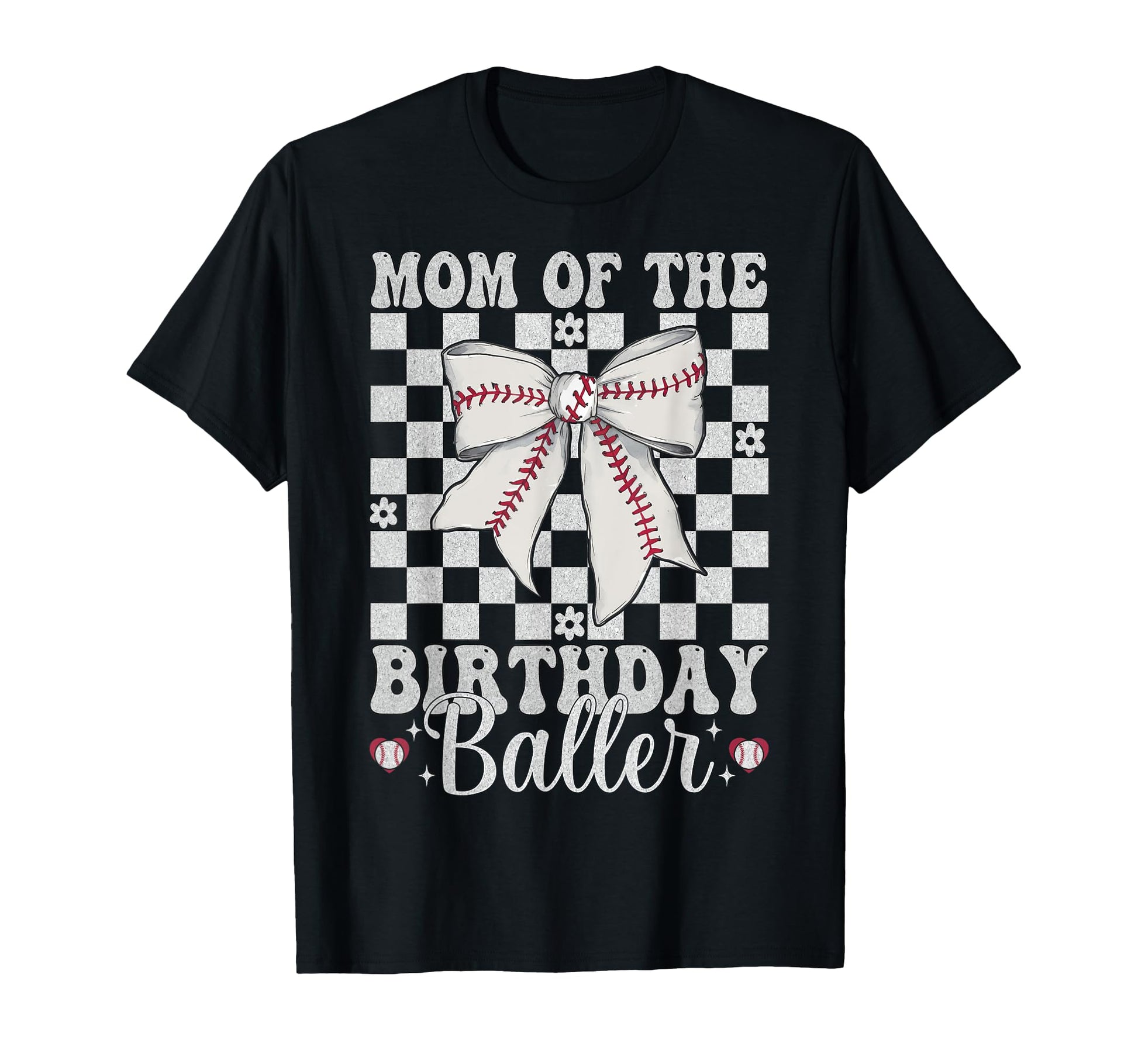 Baseball Mom Coquette Bow Mom Birthday T-Shirt - Graphic Print for Adults - T-Shirt, Sweatshirt, Hoodie