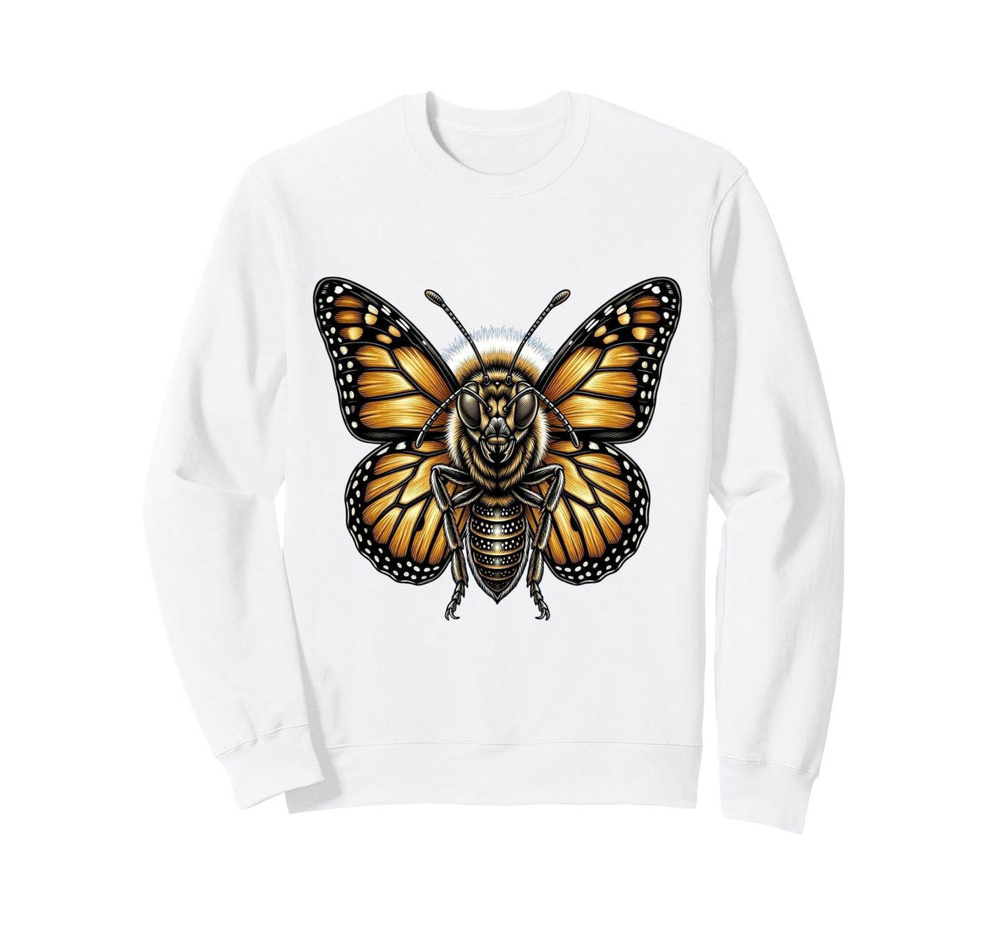Butterfly Floral Garden Nature Sweatshirt - Graphic Print Unisex - T-Shirt, Sweatshirt, Hoodie