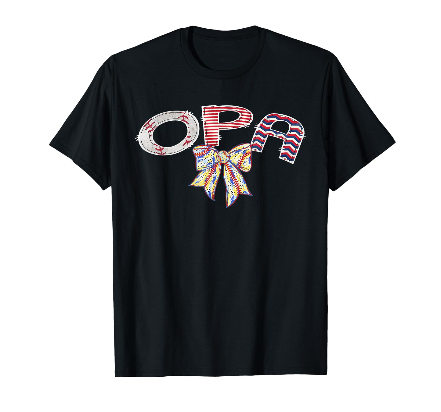 Baseball Opa Coquette Bow Game Day T-Shirt - Custom Art Print for Adults - T-Shirt, Sweatshirt, Hoodie