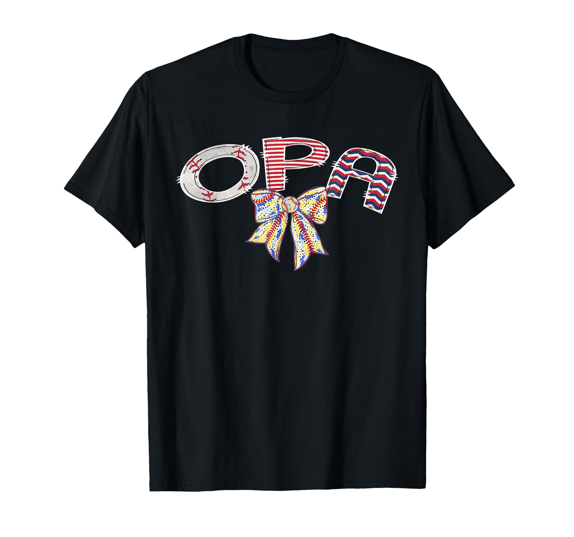 Baseball Opa Coquette Bow Game Day T-Shirt - Custom Art Print for Adults - T-Shirt, Sweatshirt, Hoodie