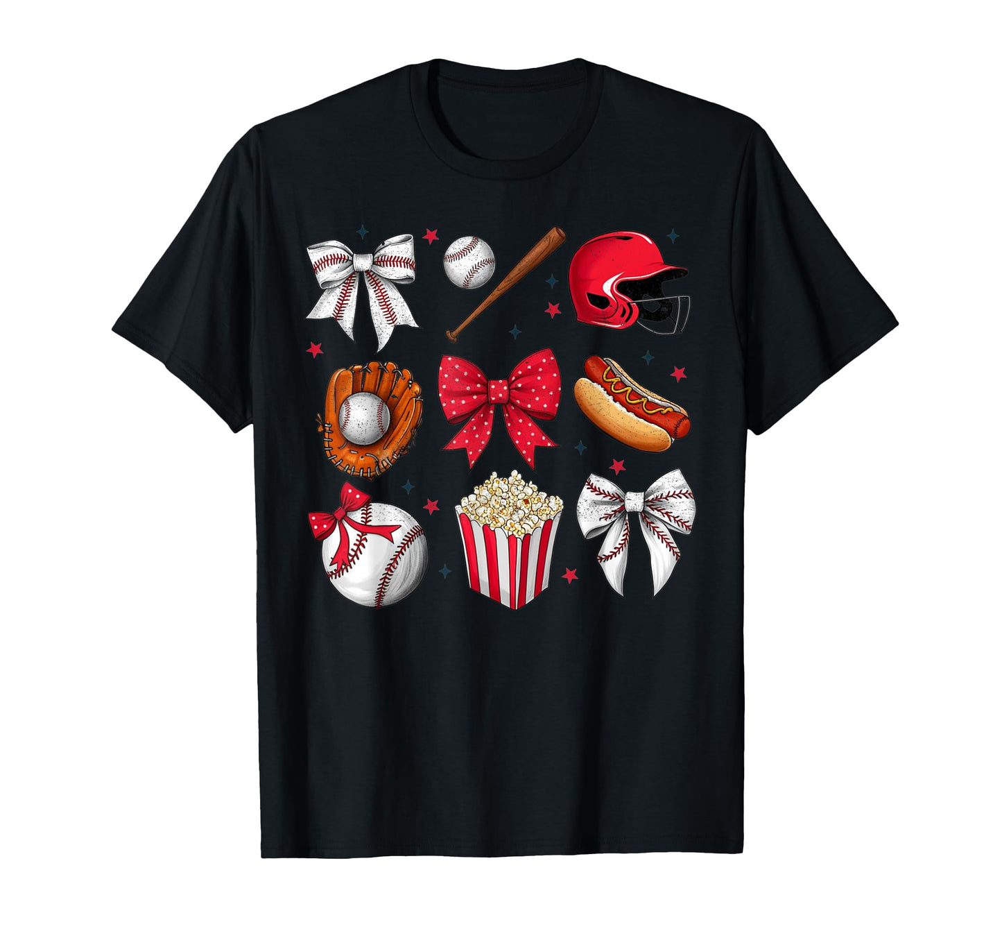 Baseball Coquette Bow Baseball Cheer Mom T-Shirt - Minimalist Print Unisex - T-Shirt, Sweatshirt, Hoodie