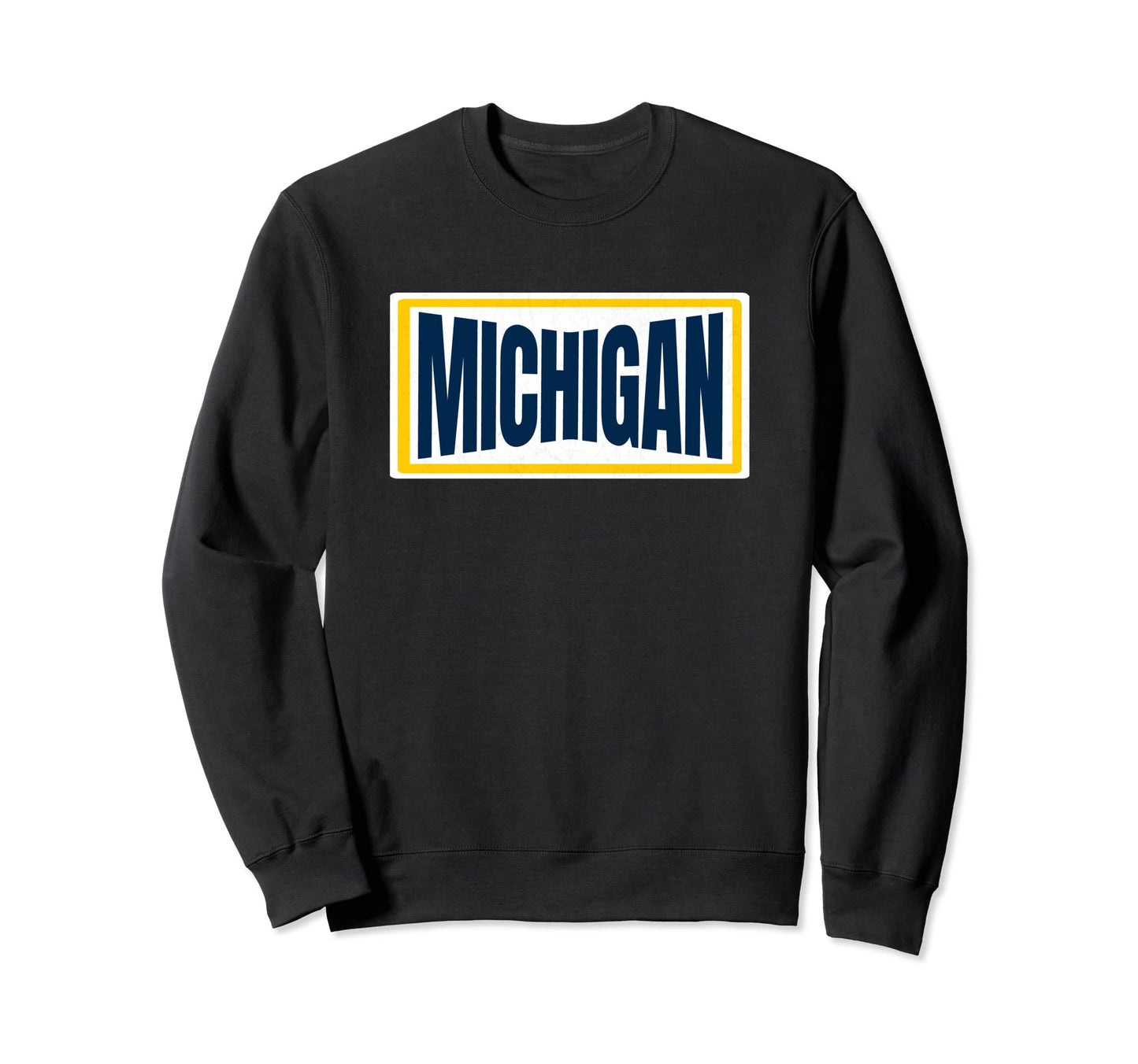 Michigan Blue Yellow White Sweatshirt - Custom Art Print for Adults - T-Shirt, Sweatshirt, Hoodie