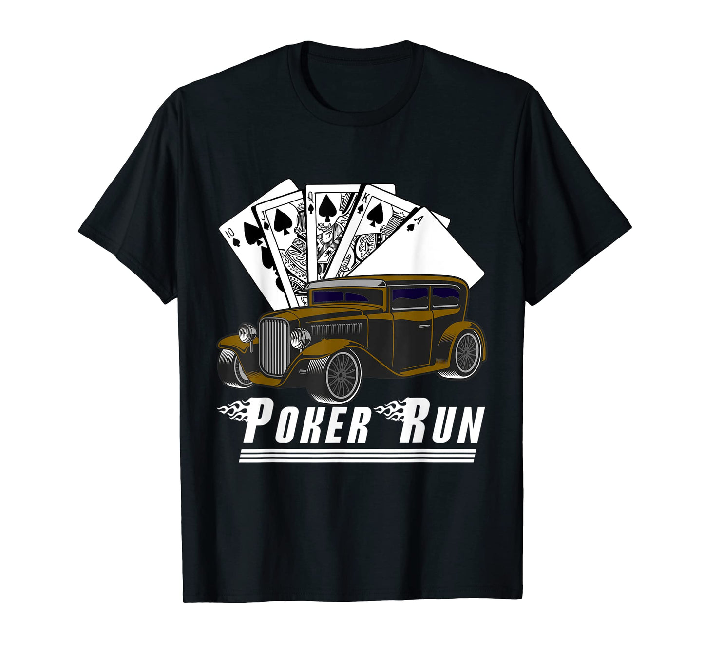 Hot Rod Sedan Poker Run Rat Rod Car Show T-Shirt - Graphic Print Men Women - T-Shirt, Sweatshirt, Hoodie