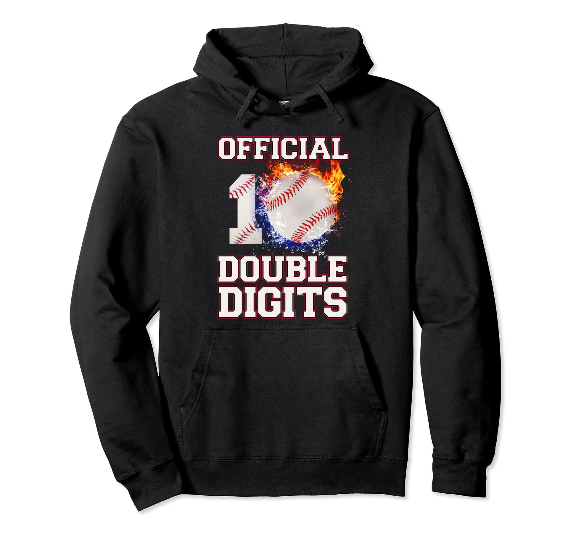 Double Digits Birthday Decorations 10 Hoodie - Fun Novelty Design Unisex - T-Shirt, Sweatshirt, Hoodie