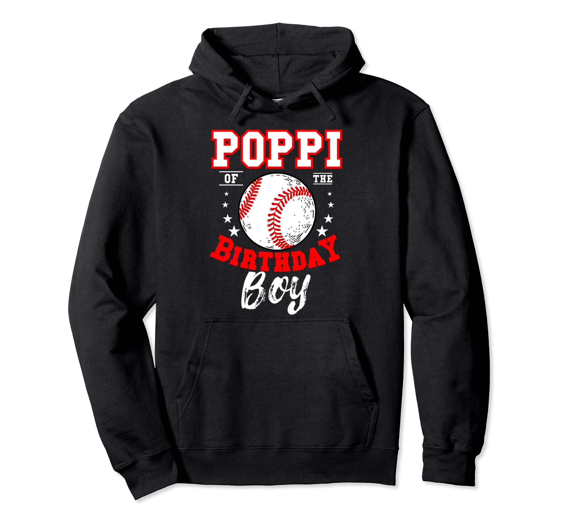 Poppi Birthday Baseball Theme Bday Hoodie - Novelty Apparel for Adults - T-Shirt, Sweatshirt, Hoodie
