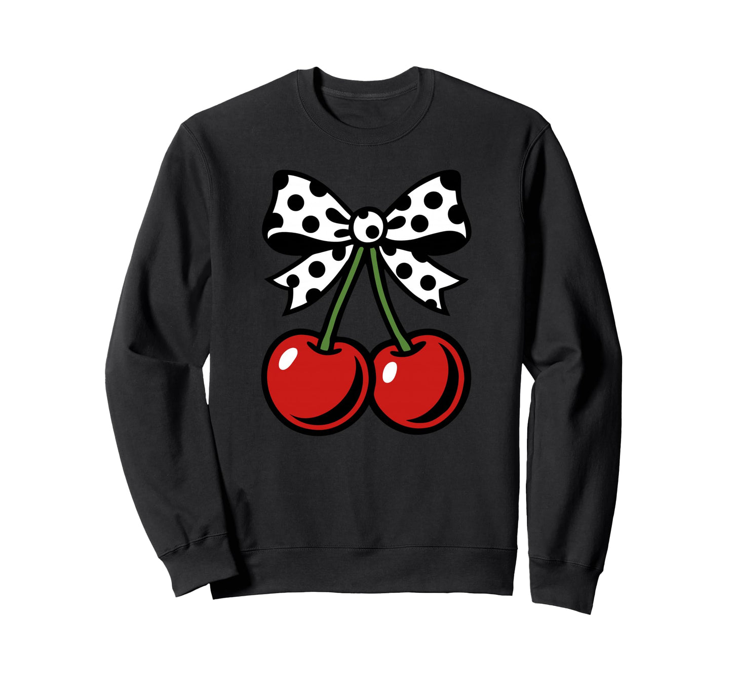 Cherry Polka Dot Bow Y2K Coquette T-Shirt - Aesthetic Graphic Unisex - T-Shirt, Sweatshirt, Hoodie
