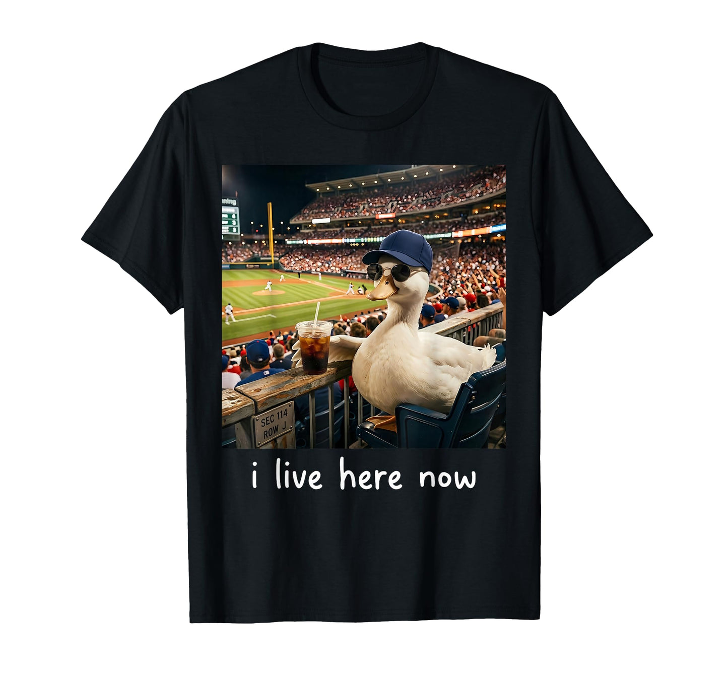 I Live Here Now Silly Goose T-Shirt - Casual Everyday Wear for Adults - T-Shirt, Sweatshirt, Hoodie
