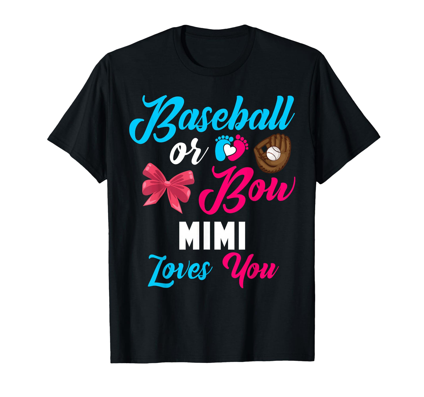 Baseball Or Bow Mimi Loves You T-Shirt - Aesthetic Graphic Men Women - T-Shirt, Sweatshirt, Hoodie