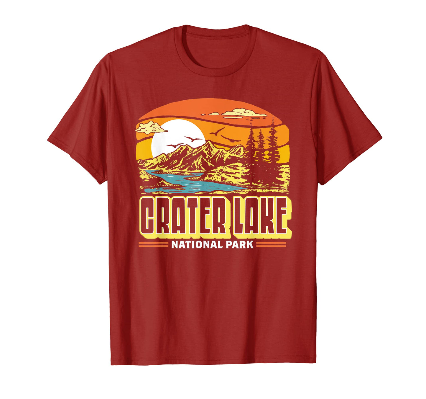 Crater Lake National Park 80S T-Shirt - Casual Everyday Wear Unisex - T-Shirt, Sweatshirt, Hoodie