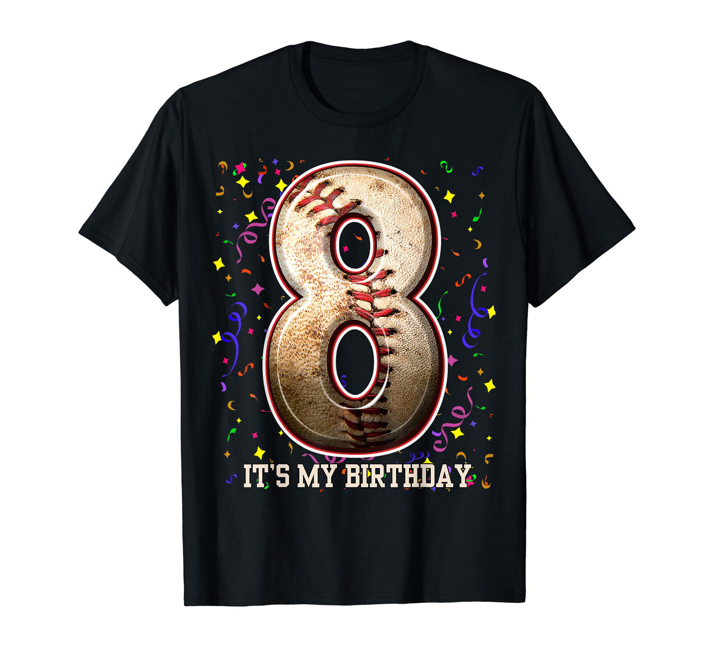 8 Years Old Baseball Play My 8Th T-Shirt - Custom Art Print Unisex - T-Shirt, Sweatshirt, Hoodie