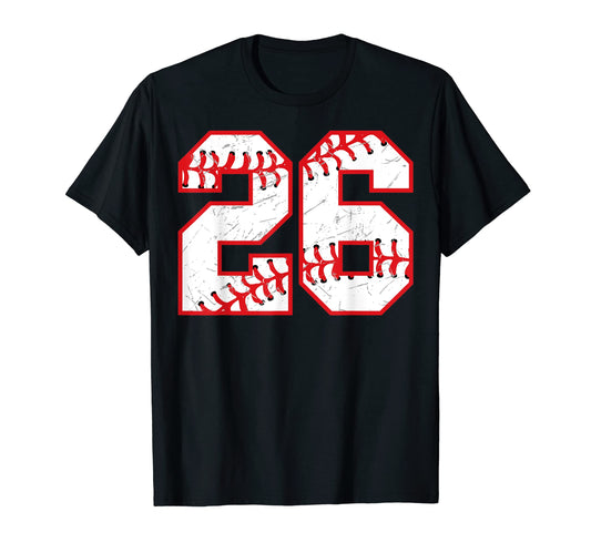 26 Birthday Baseball Theme Bday T-Shirt - Minimalist Print for Adults - T-Shirt, Sweatshirt, Hoodie