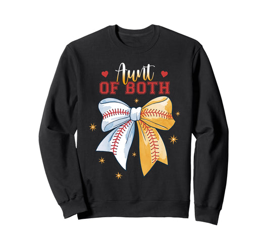 Aunt Both Baseball Softball Sweatshirt - Fun Novelty Design Unisex - T-Shirt, Sweatshirt, Hoodie