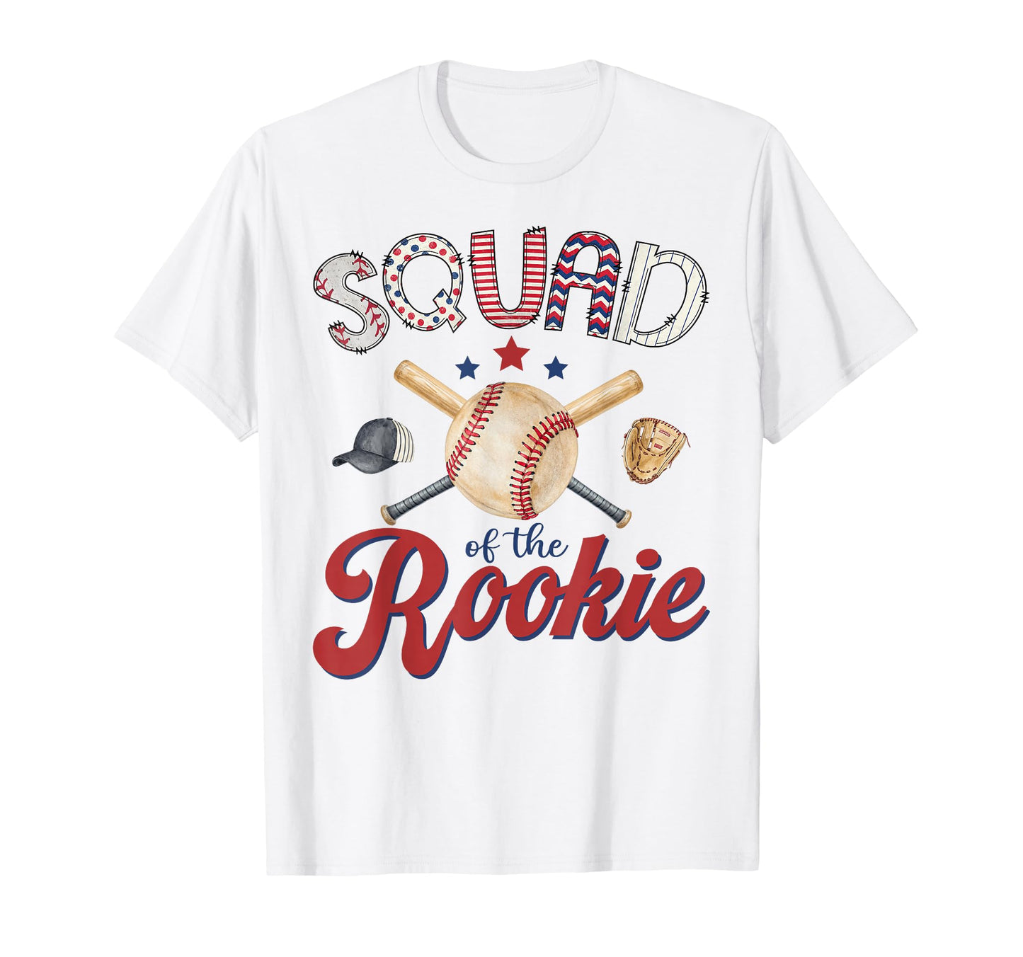 Squad Rookie 1St Birthday Baseball Lover T-Shirt - Graphic Print for Adults - T-Shirt, Sweatshirt, Hoodie