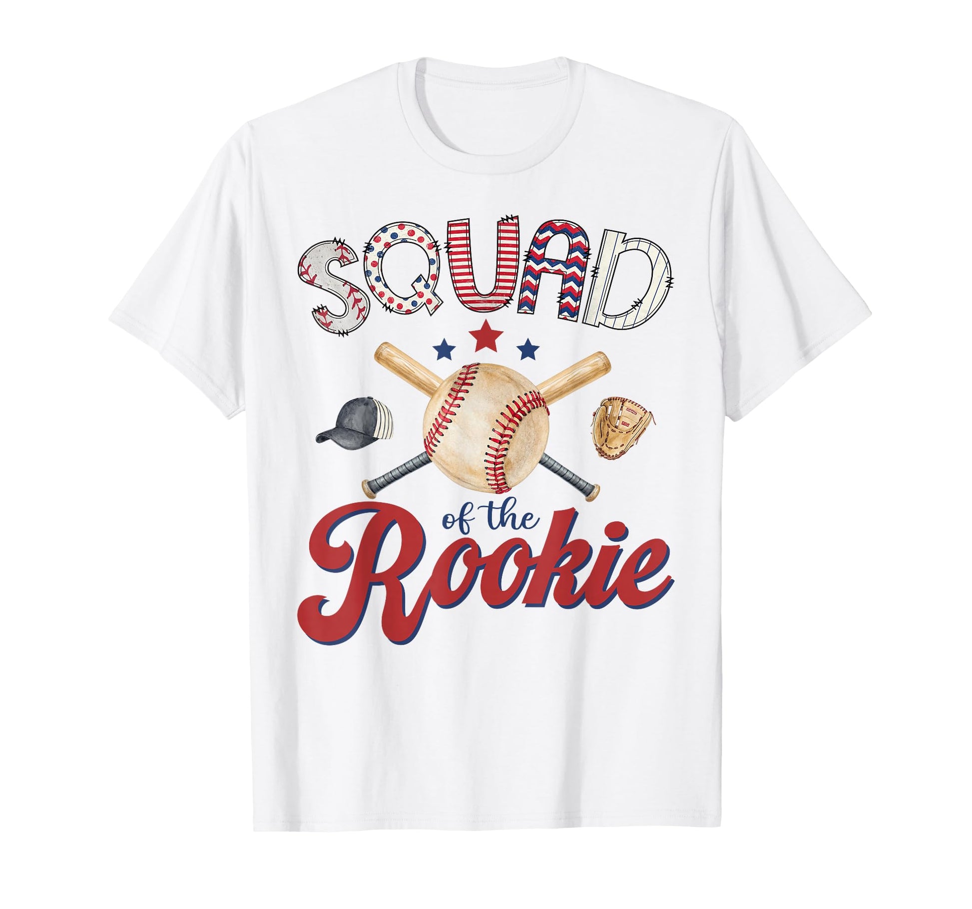 Squad Rookie 1St Birthday Baseball Lover T-Shirt - Graphic Print for Adults - T-Shirt, Sweatshirt, Hoodie