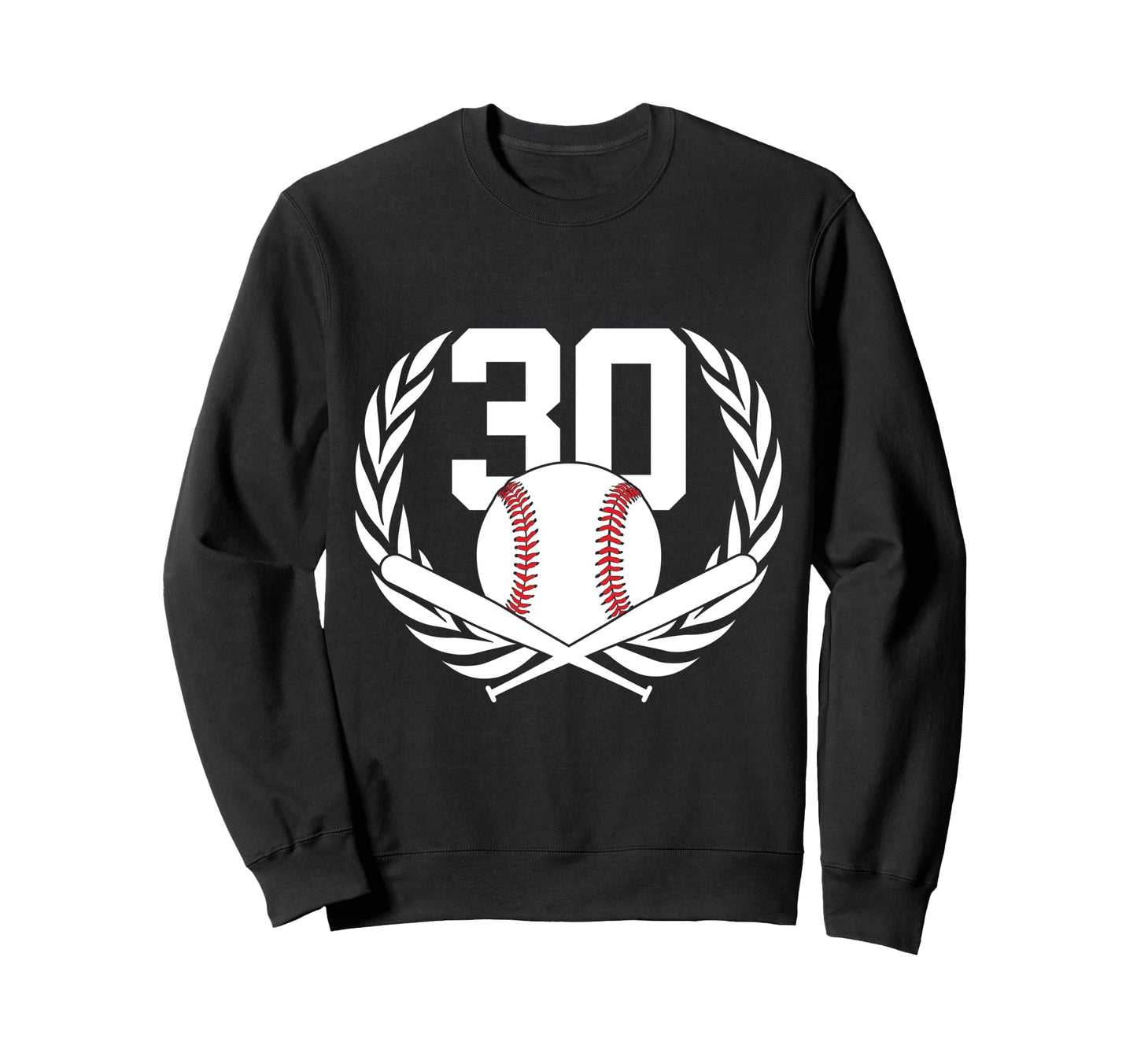 30 Years Number 30 Baseball 30Th Sweatshirt - Trendy Graphic Unisex - T-Shirt, Sweatshirt, Hoodie
