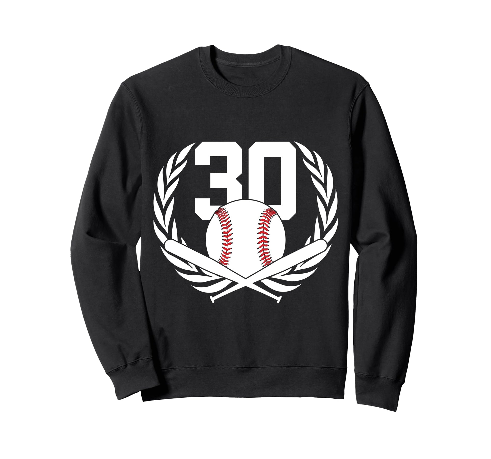 30 Years Number 30 Baseball 30Th Sweatshirt - Trendy Graphic Unisex - T-Shirt, Sweatshirt, Hoodie
