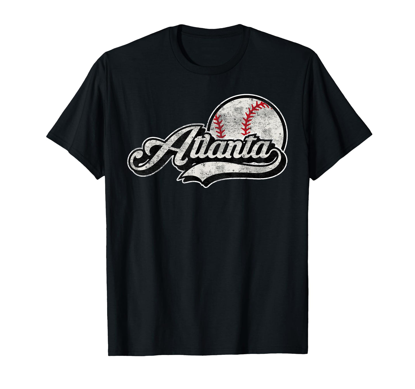 Atlanta Distressed Baseball T-Shirt - Aesthetic Graphic Unisex - T-Shirt, Sweatshirt, Hoodie