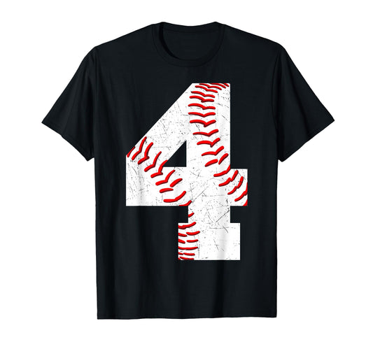 4 Birthday Baseball Theme Bday Party T-Shirt - Streetwear Style Men Women - T-Shirt, Sweatshirt, Hoodie