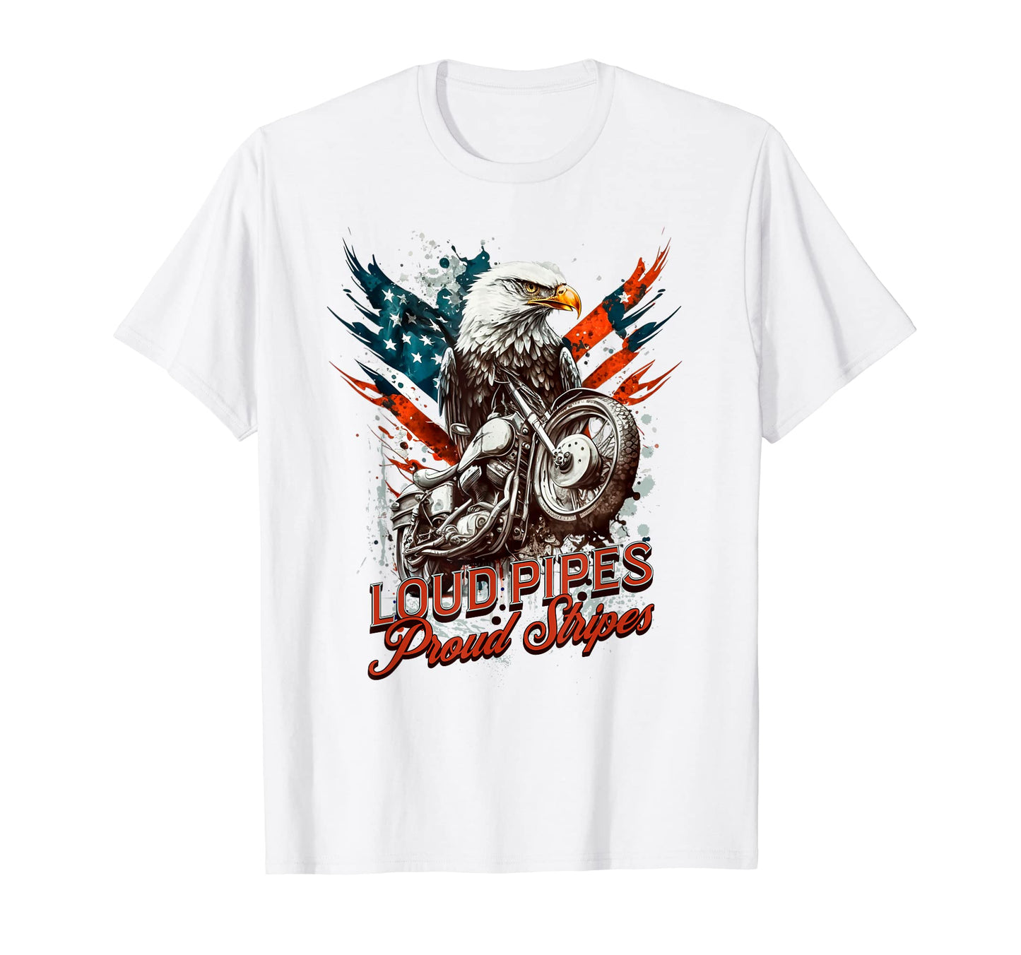 Patriotic Old Biker American Us Flag T-Shirt - Trendy Graphic for Adults - T-Shirt, Sweatshirt, Hoodie