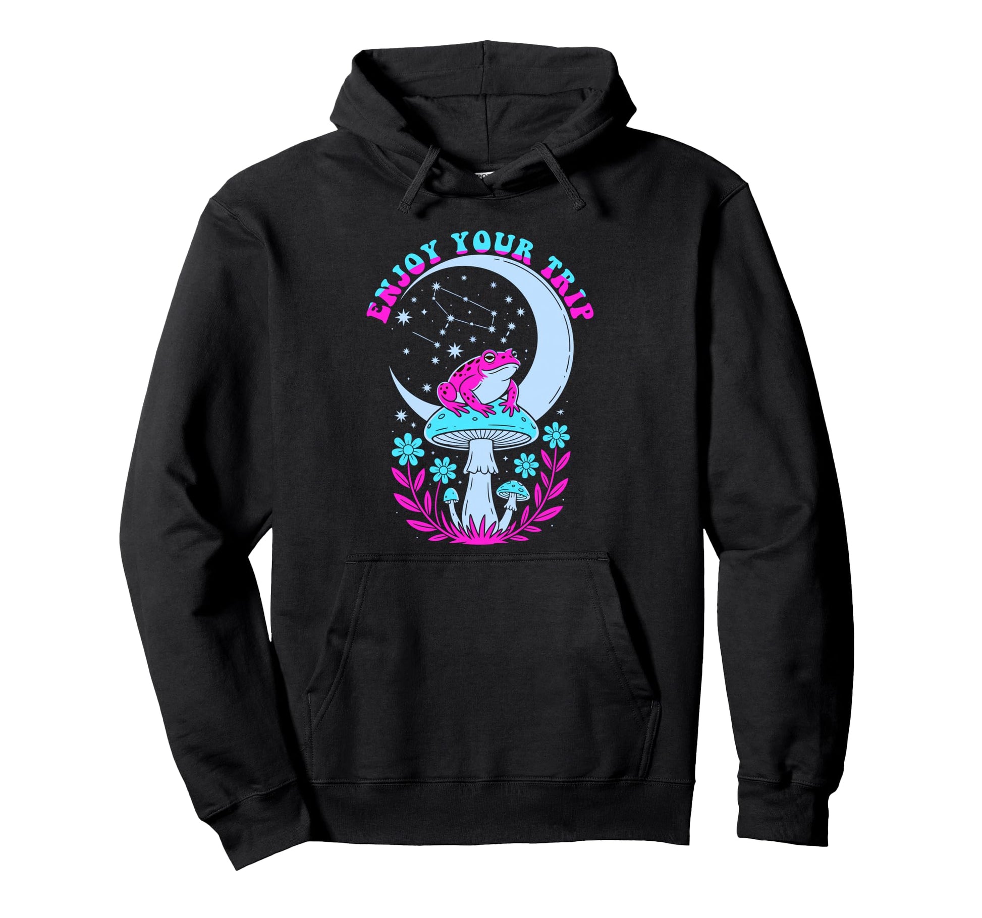 Enjoy Mushrooms Trip Psychedelic Shrooms Hoodie - Trendy Graphic Unisex - T-Shirt, Sweatshirt, Hoodie