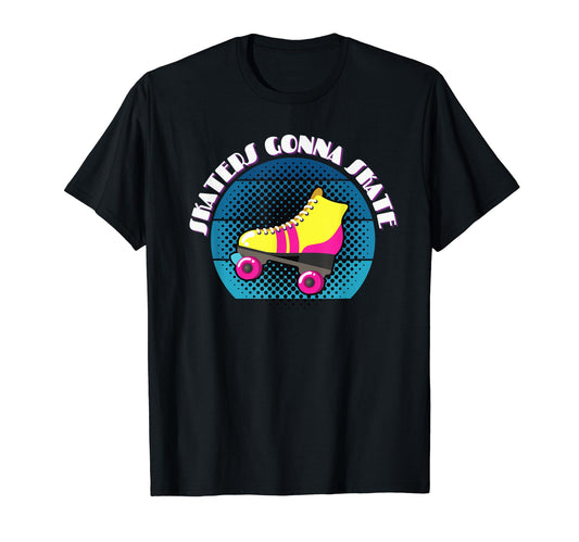 80S Sunset Roller Skating Derby Skates T-Shirt - Trendy Graphic Men Women - T-Shirt, Sweatshirt, Hoodie