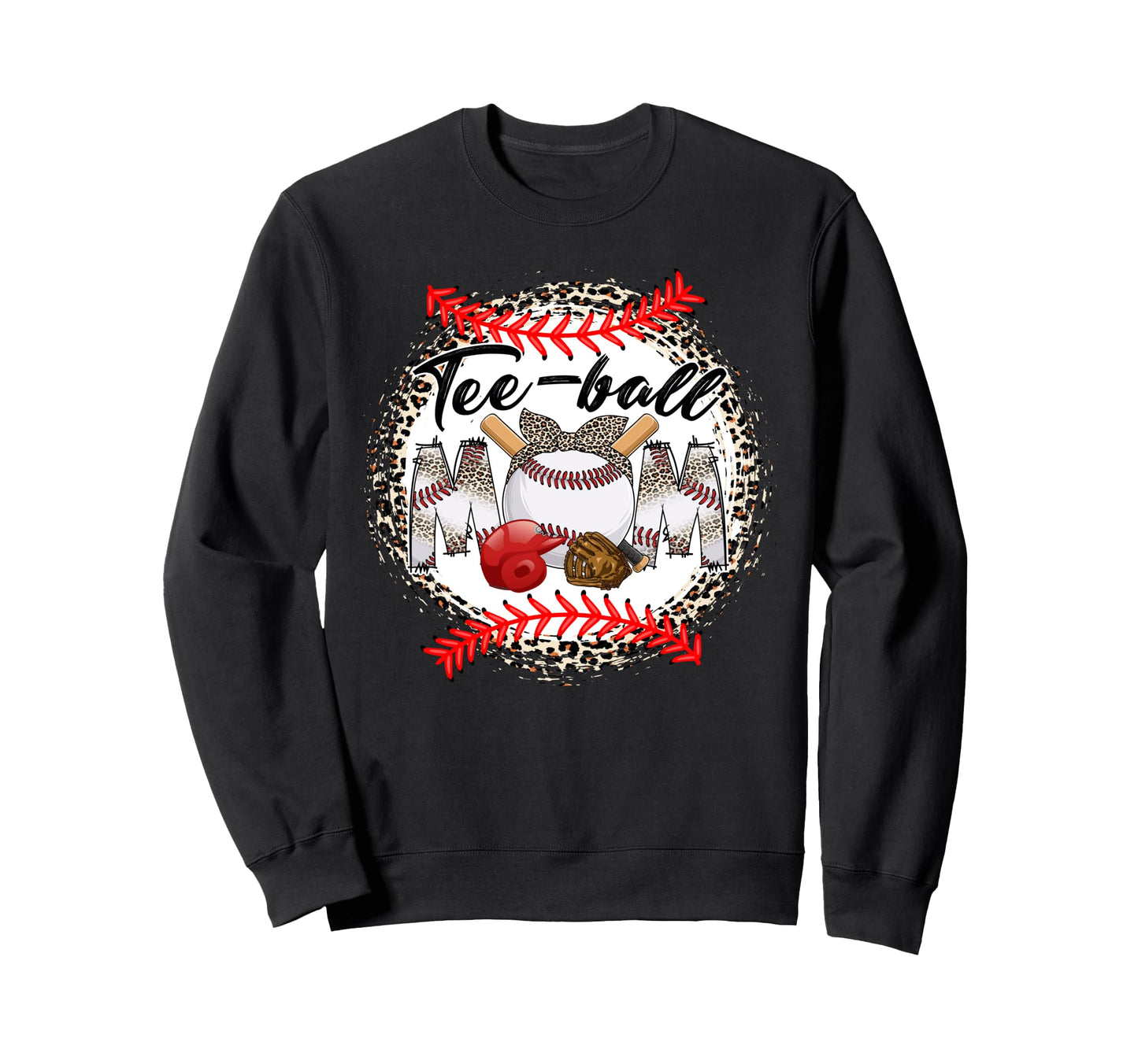 Funny Ball Mom Baseball Mom Leopard Sweatshirt - Trendy Graphic Men Women - T-Shirt, Sweatshirt, Hoodie