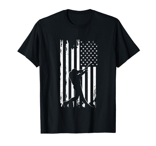American Flag Baseball T-Shirt - Custom Art Print Men Women - T-Shirt, Sweatshirt, Hoodie